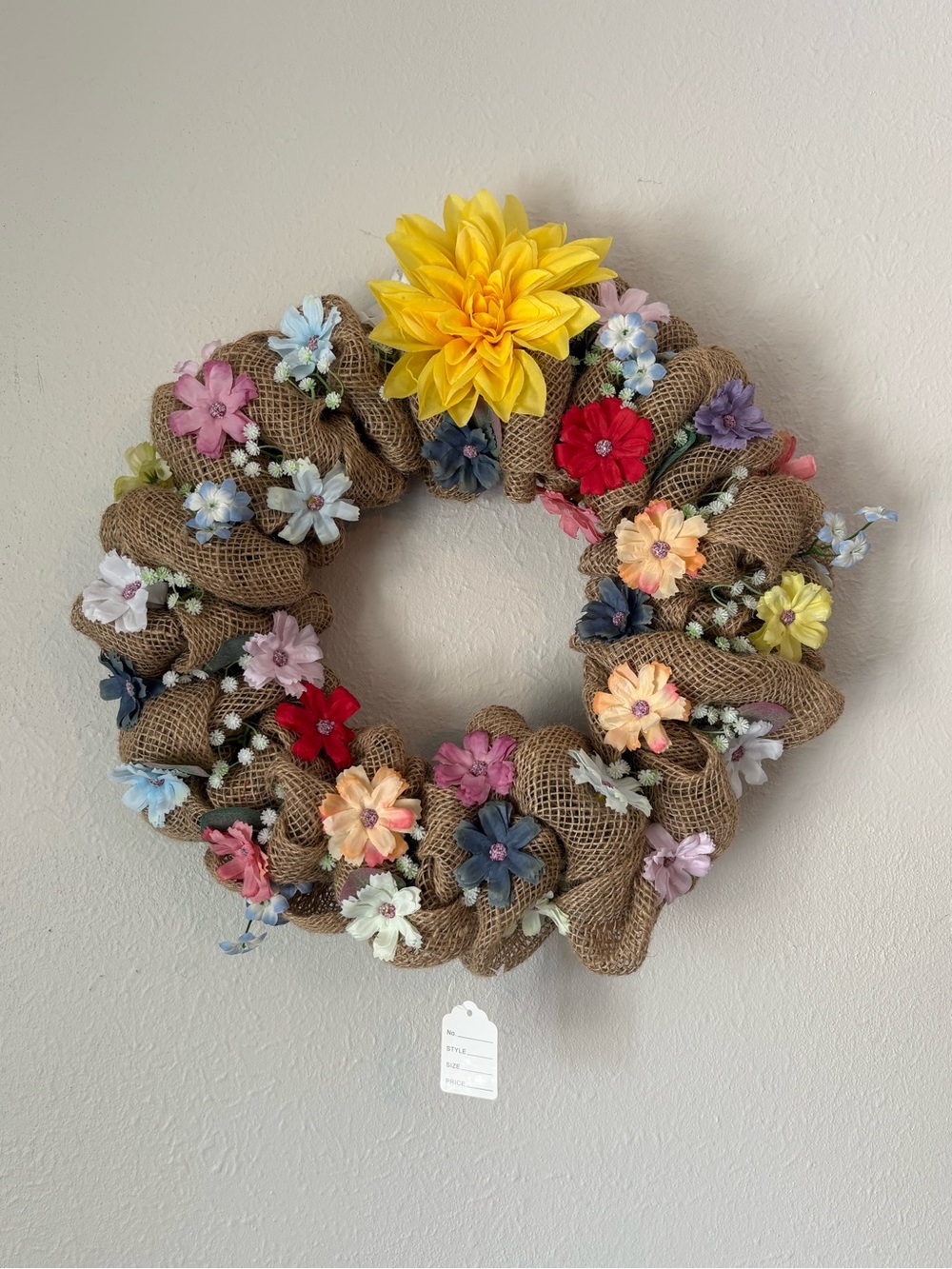 Floral Burlap Wreath